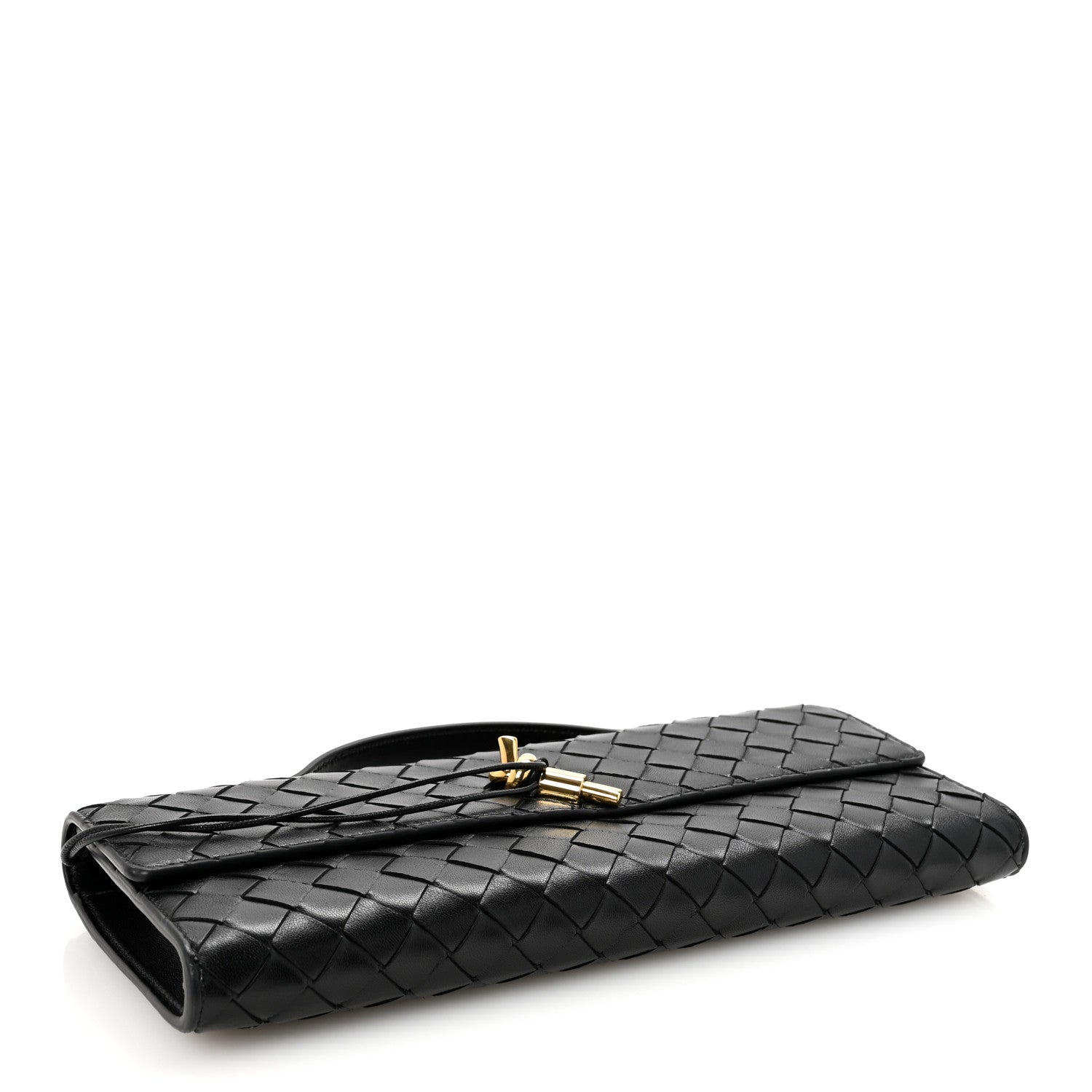 Bottega Veneta Nappa Intrecciato Long Andiamo Top Handle Clutch Black 4 of 6