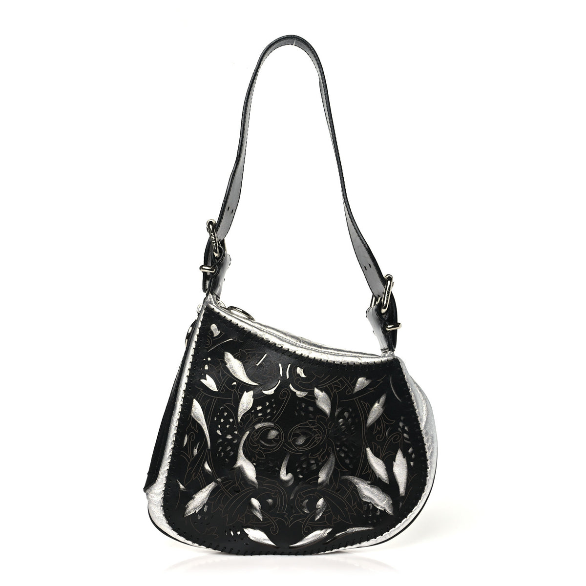 Fendi Calfskin Metal Small Oyster Black 1 of 11