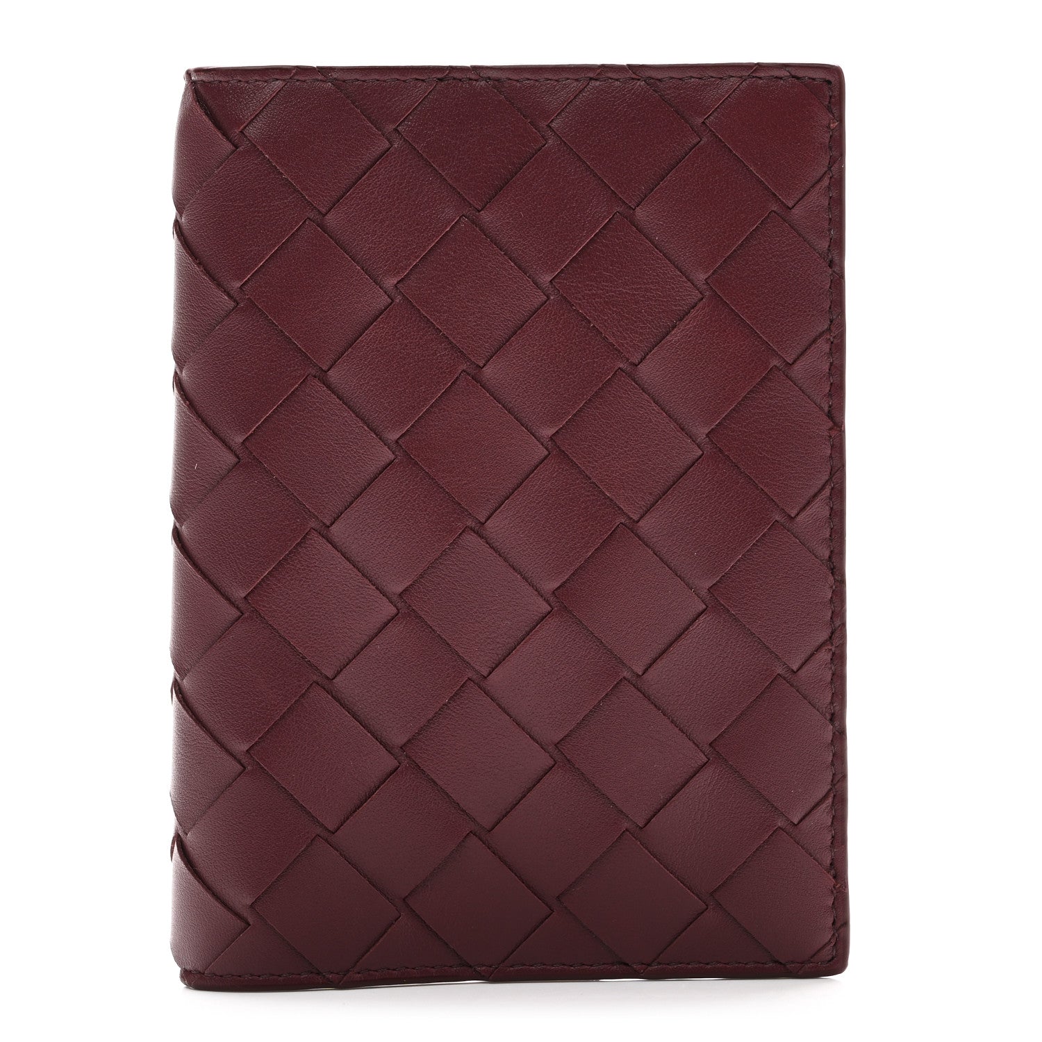 Bottega Veneta Nappa Intrecciato Passport Case Bordeaux 1 of 8