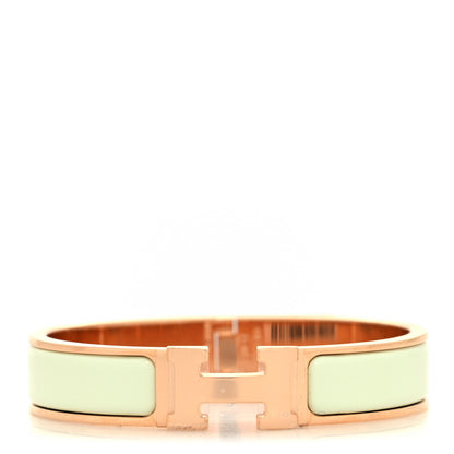 Hermes Enamel Narrow Clic Clac H Bracelet PM Vert Fizz 1 of 5