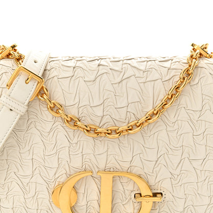 Christian Dior Wavy-Effect Lambskin 30 Montaigne Chain Flap Bag White 7 of 10