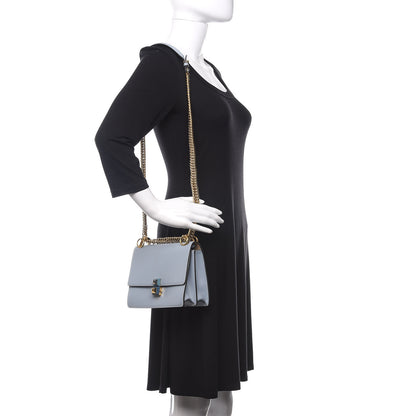 Fendi Vitello Liberty Studded Small Kan I Shoulder Bag Azzurro Polvere 2 of 11