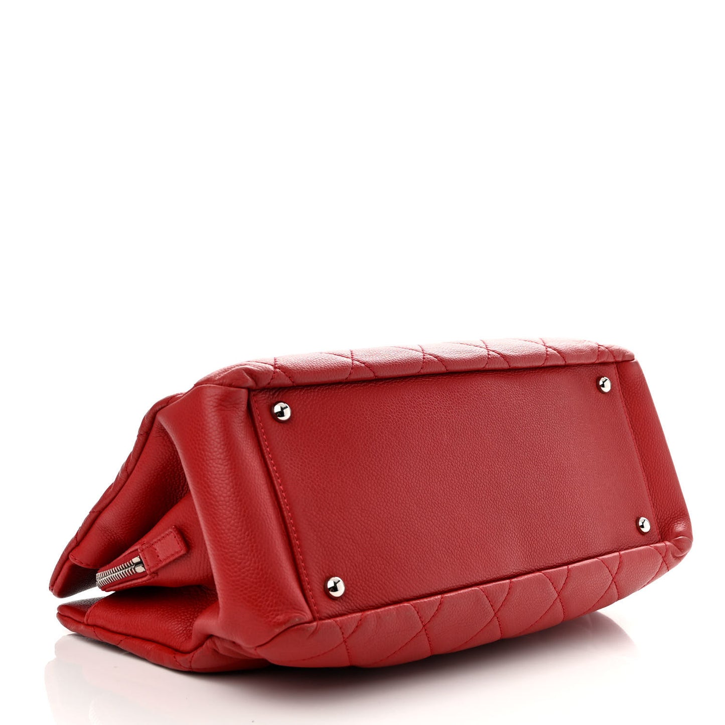 Caviar Quilted Timeless CC Soft Tote Red