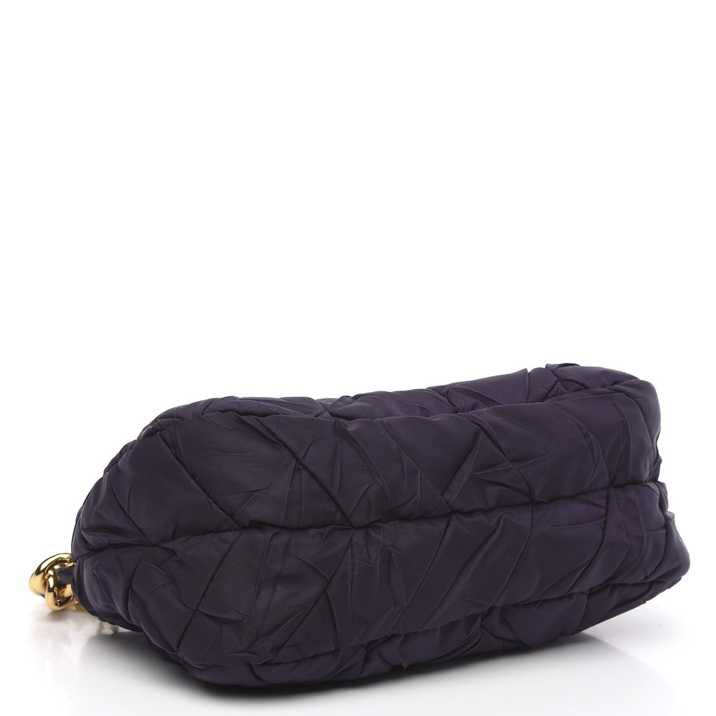 Tessuto Nylon Chevron Quilted Shoulder Bag Plum