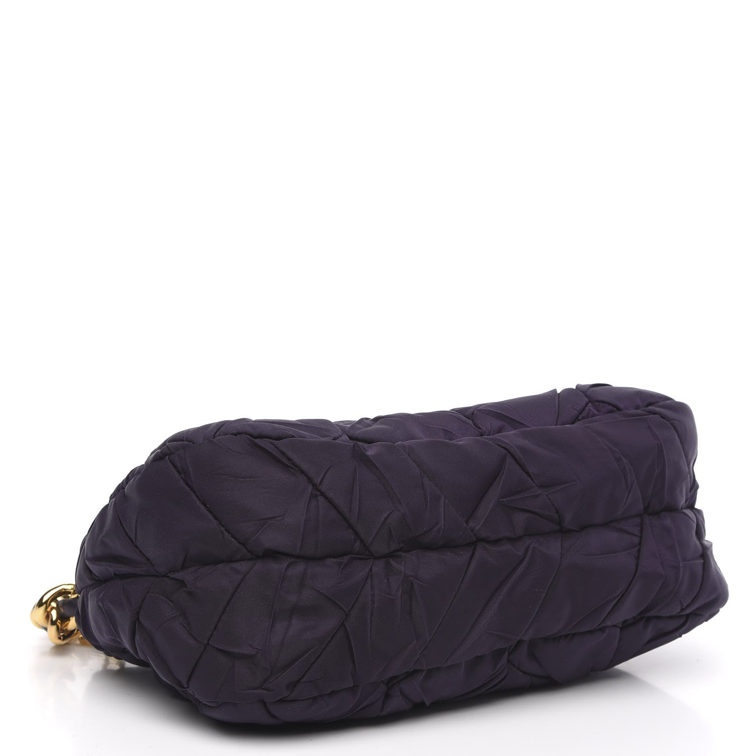 Prada Tessuto Nylon Chevron Quilted Shoulder Bag Plum 4 of 11