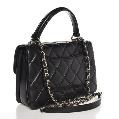 Chanel Lambskin Quilted Small Trendy CC Dual Handle Flap Bag Black 4 of 10