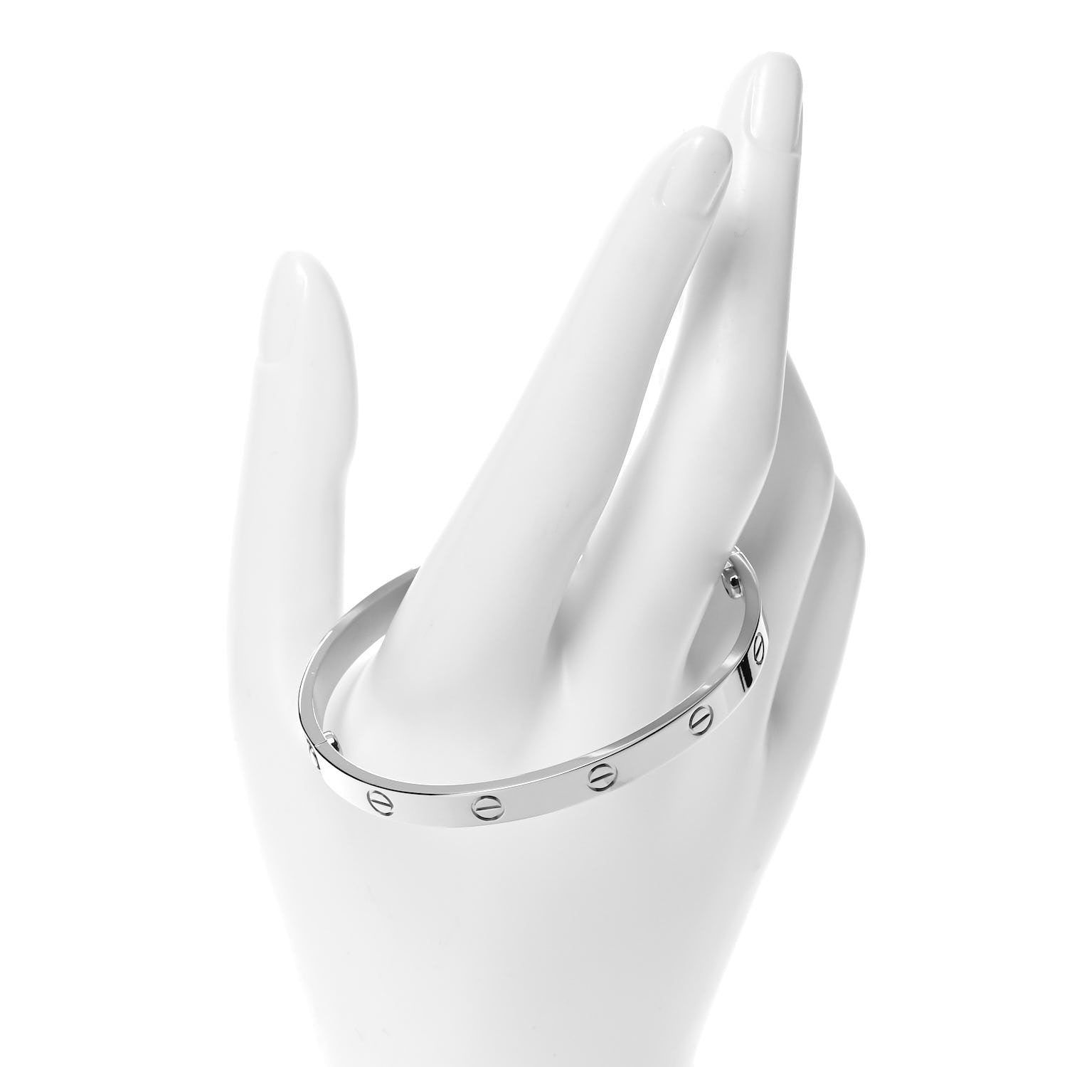 Cartier 18K White Gold LOVE Bracelet 18 2 of 6