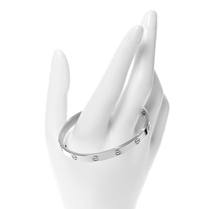 Cartier 18K White Gold LOVE Bracelet 18 2 of 6