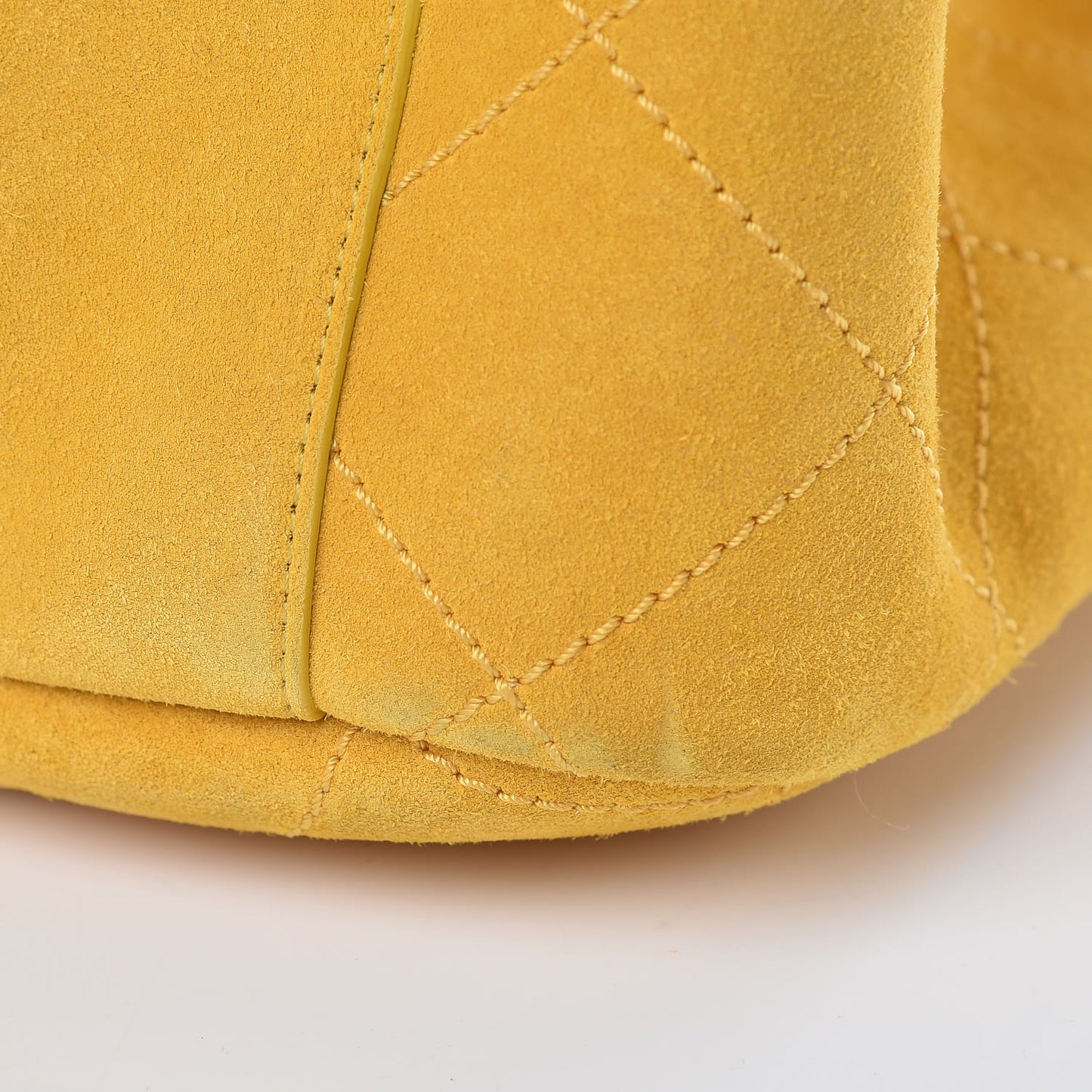 x Pharrell Williams Suede Lambskin XXL Flap Bag Yellow