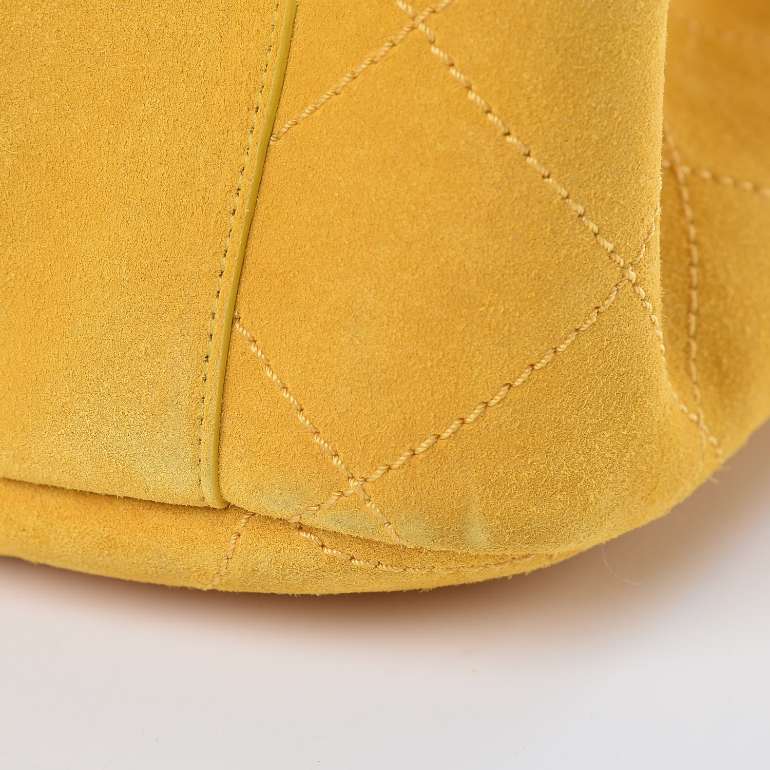 Chanel x Pharrell Williams Suede Lambskin XXL Flap Bag Yellow 12 of 13