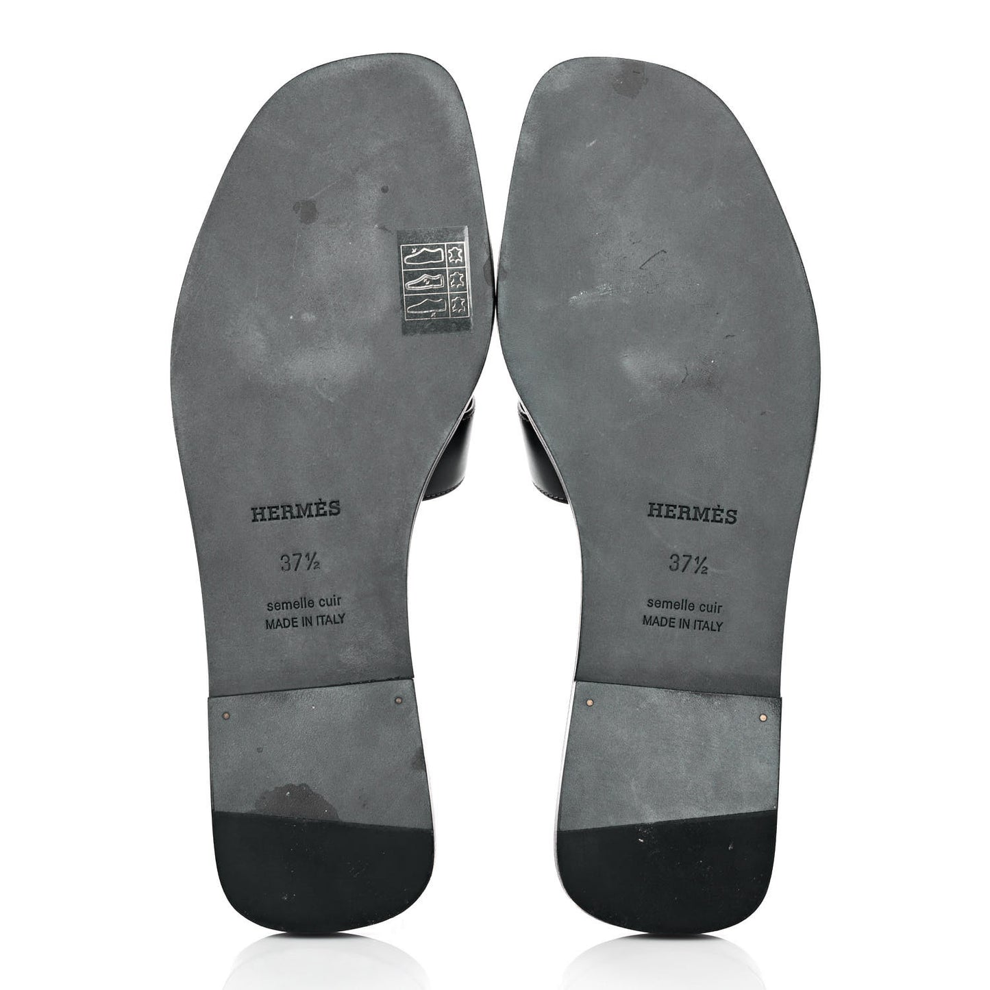 Box Calfskin Oran Sandals 37.5 Black
