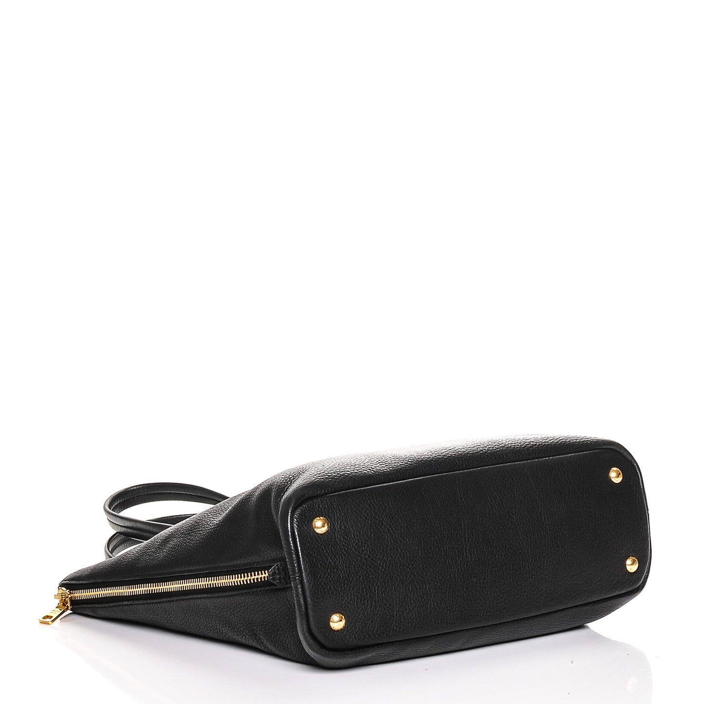Vitello Daino Zip Tote Nero Black