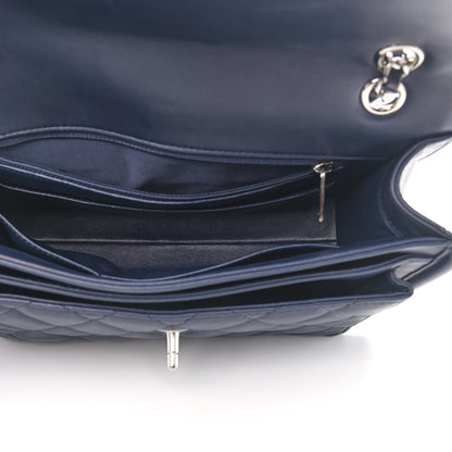 Chanel Lambskin Quilted Large Geometric Flap Navy 8 of 10