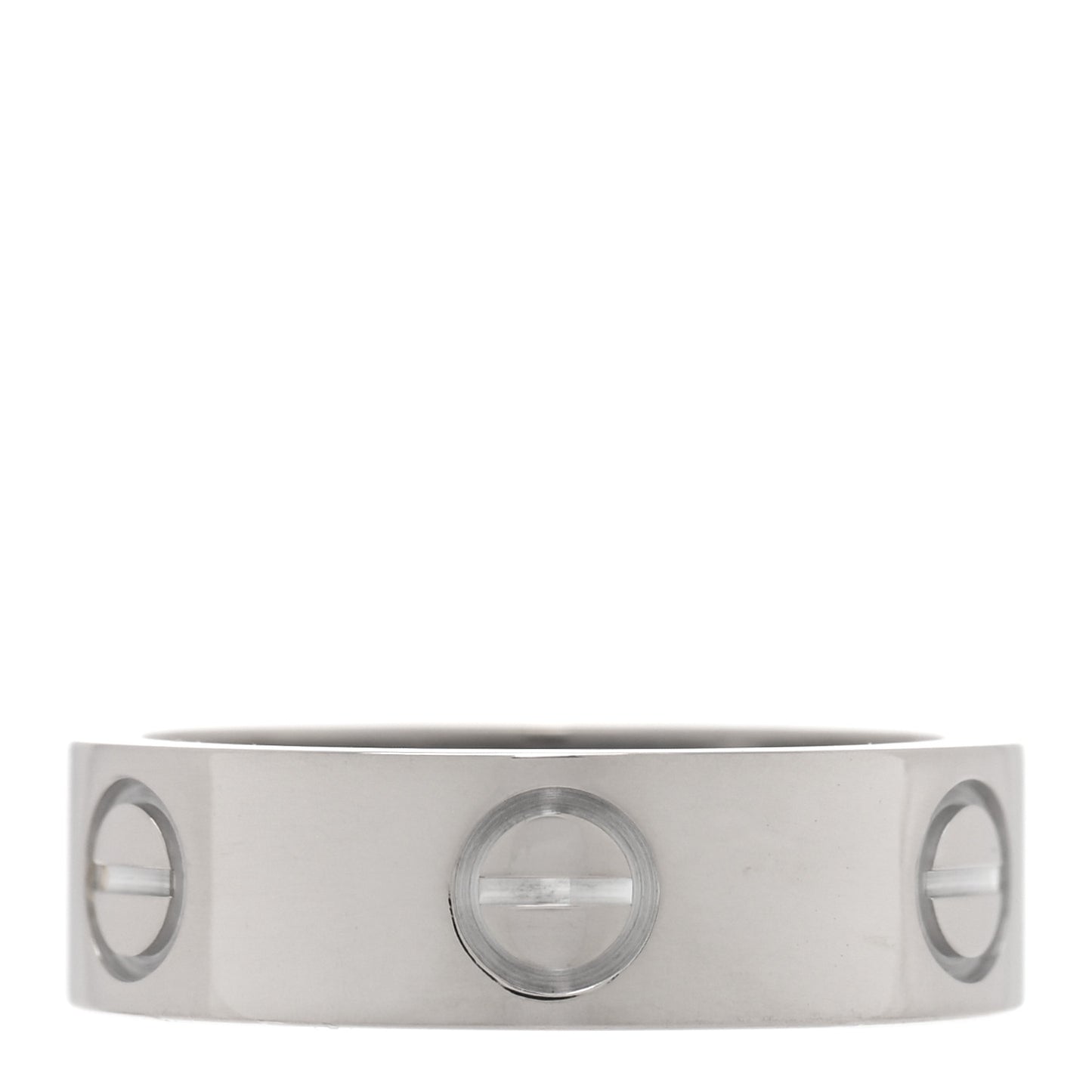 18K White Gold 5.5mm LOVE Ring 51 5.75