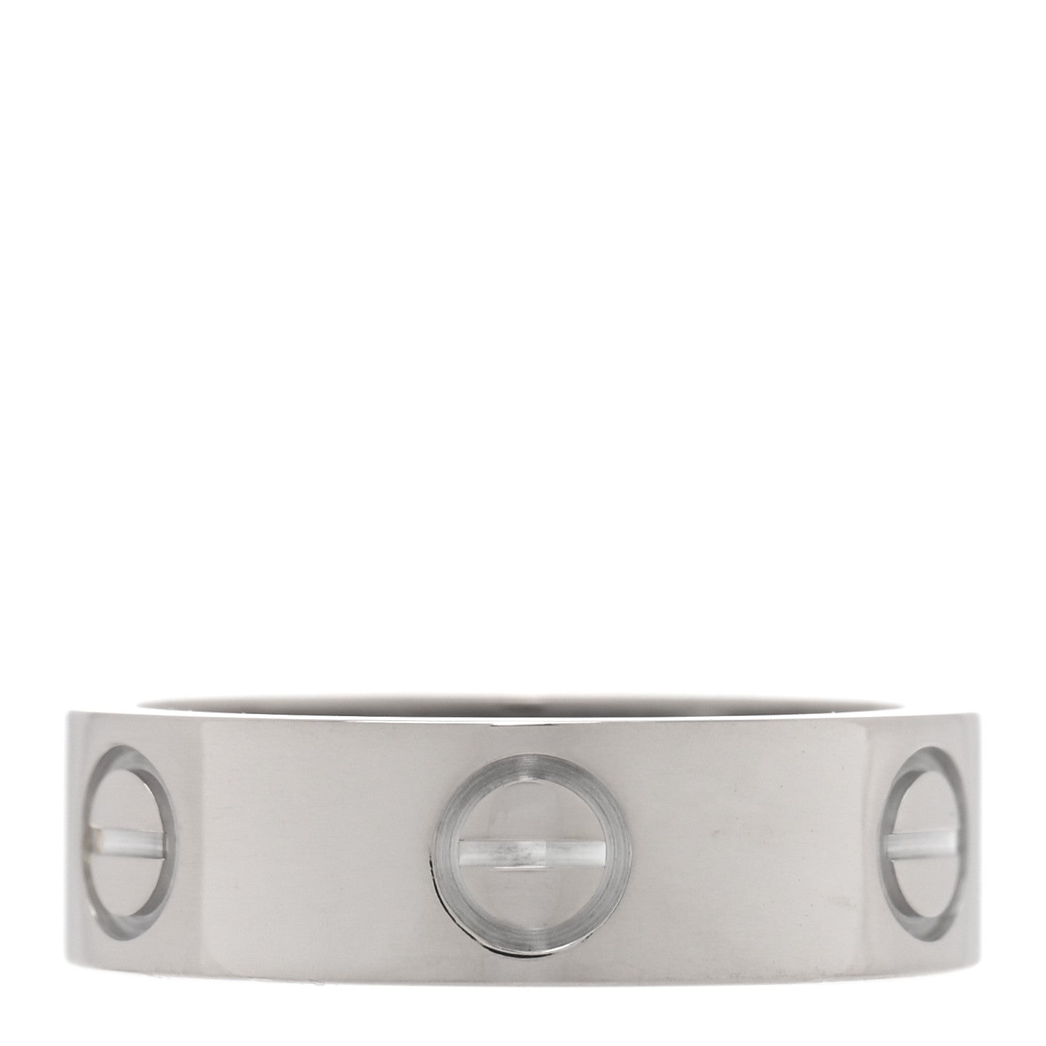 Cartier 18K White Gold 5.5mm LOVE Ring 51 5.75 3 of 4