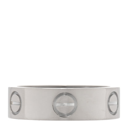 Cartier 18K White Gold 5.5mm LOVE Ring 51 5.75 3 of 4