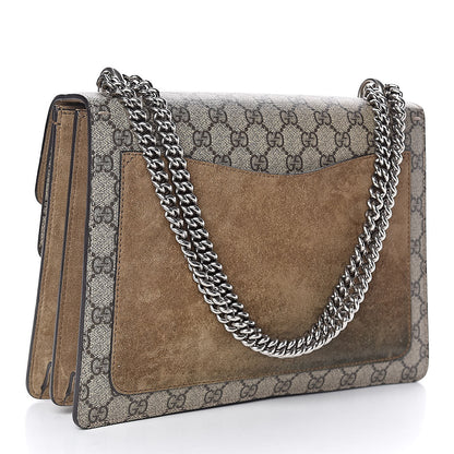 Gucci GG Supreme Monogram Medium Dionysus Shoulder Bag Taupe 3 of 11