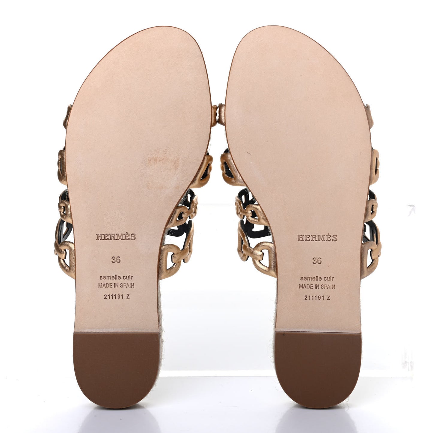 Nappa Ancone Espadrille Sandals 36 Or Vieilli