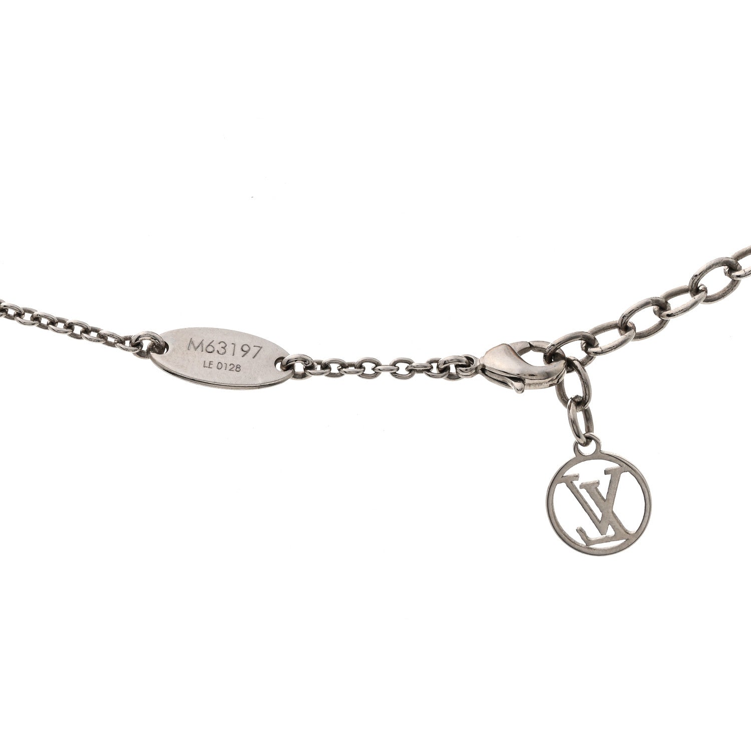 Louis Vuitton Metal Essential V Supple Necklace Silver 4 of 6