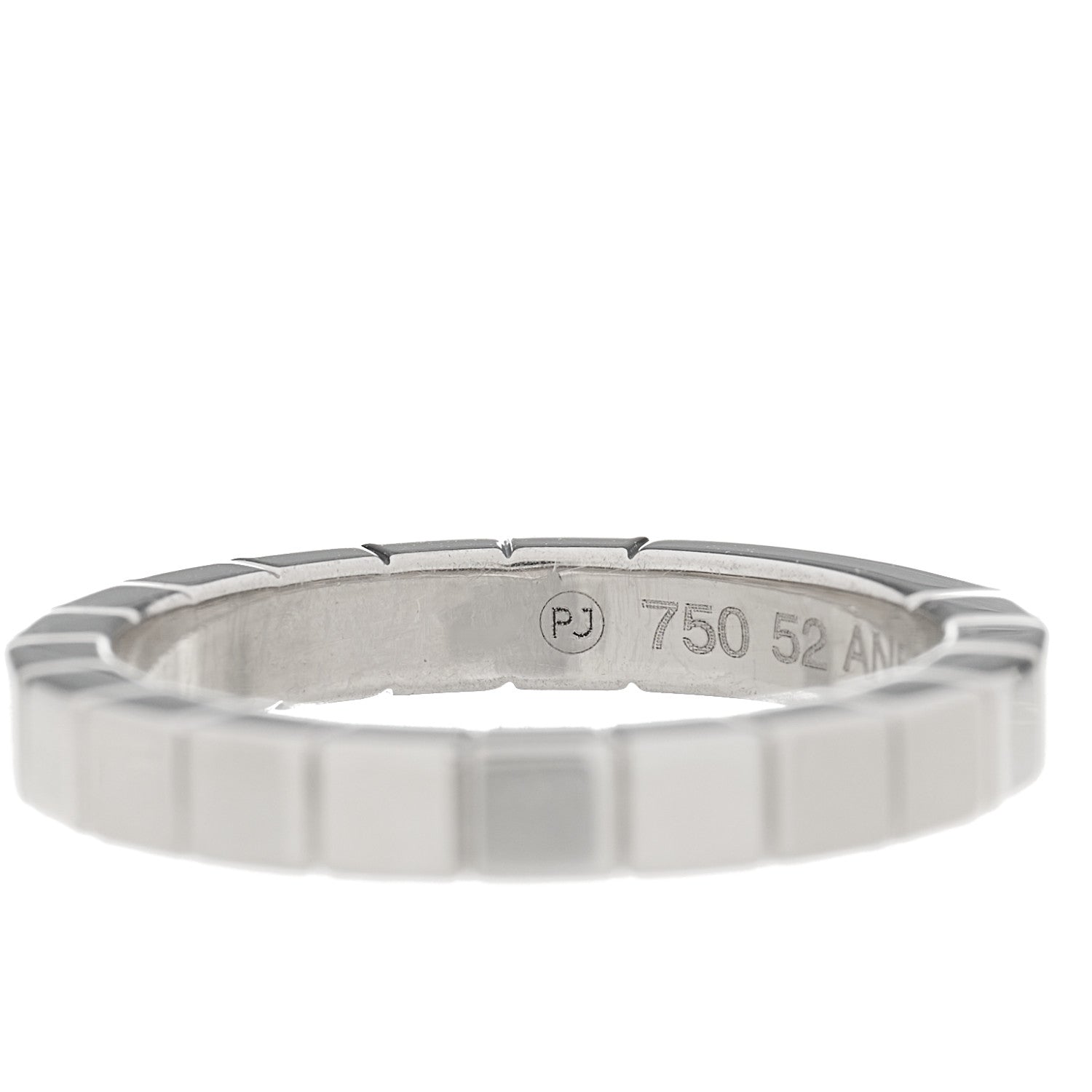 Cartier 18K White Gold Lanieres Ring 52 6 4 of 5