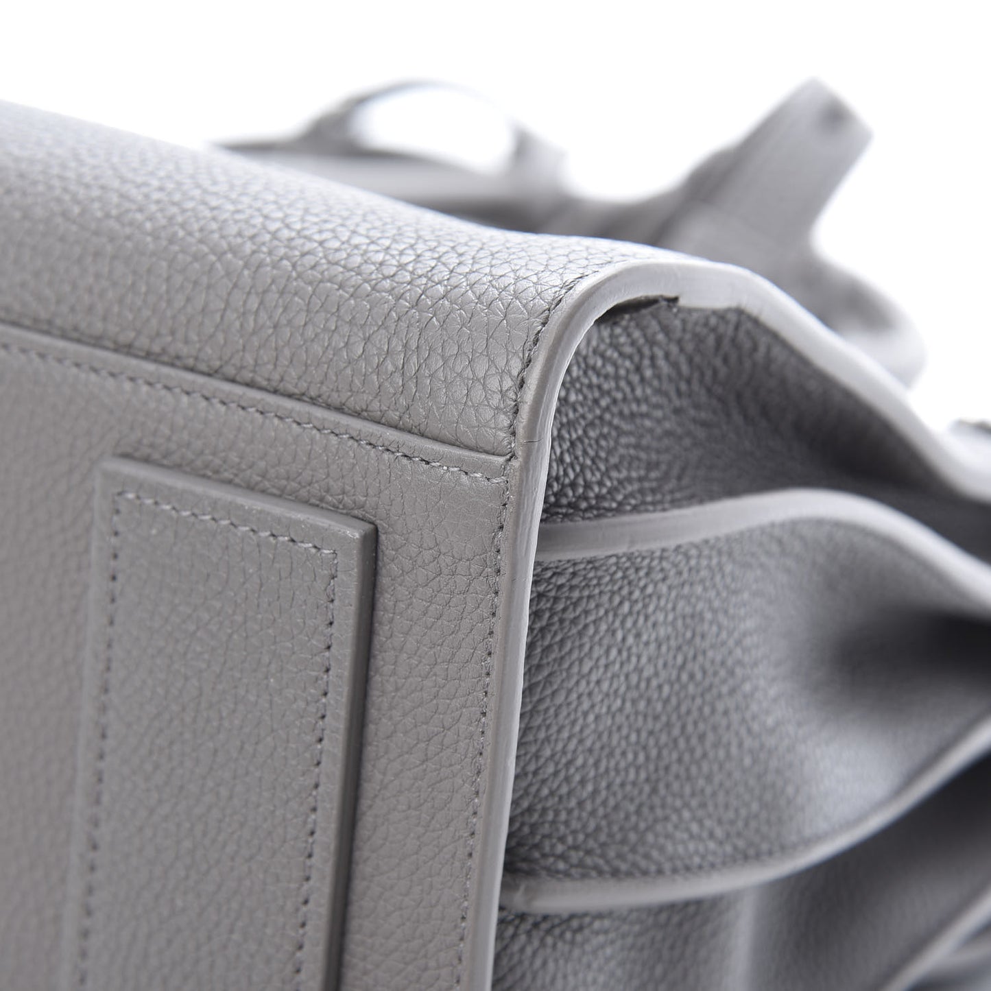 Grained Calfskin Small Supple Sac De Jour Mouse Grey