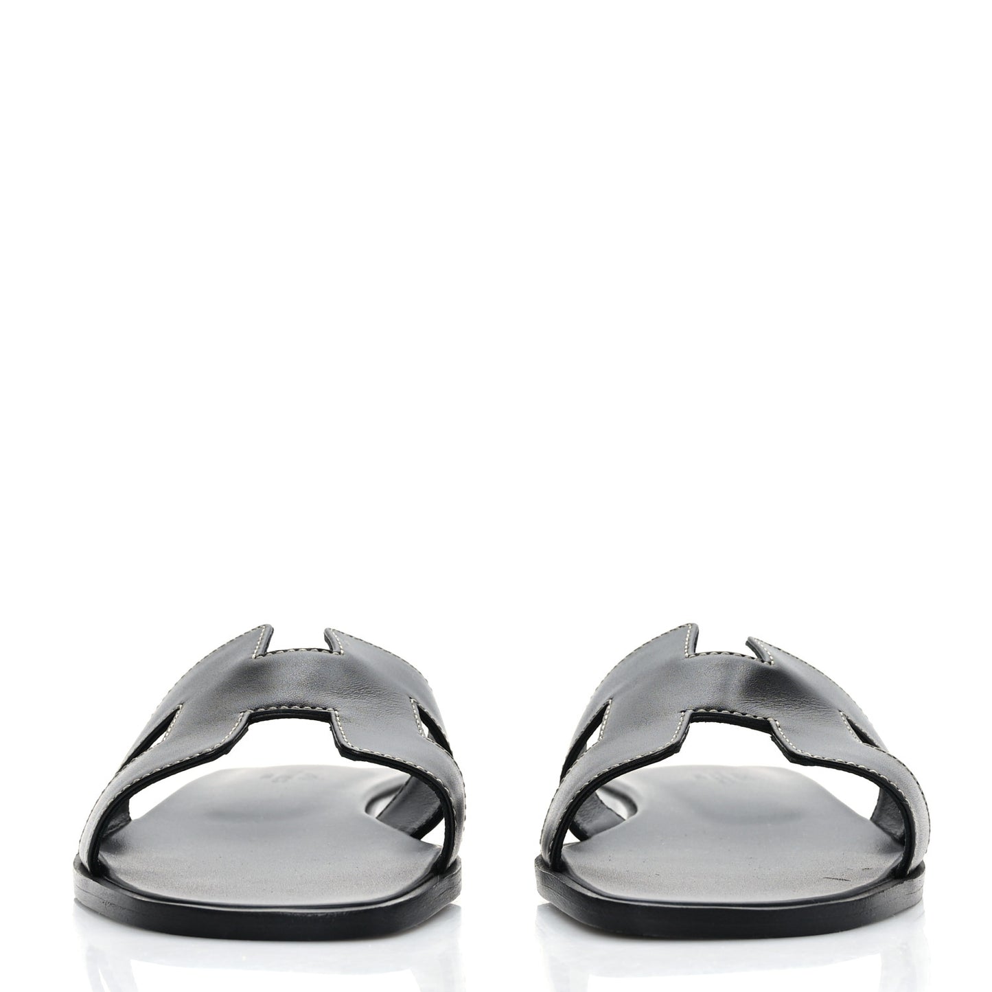 Box Calfskin Oran Sandals 37 Black