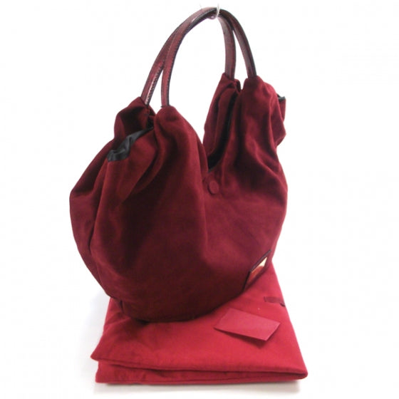 Valentino Garavani Suede Lizard 360 Bow Hobo Red 3 of 11