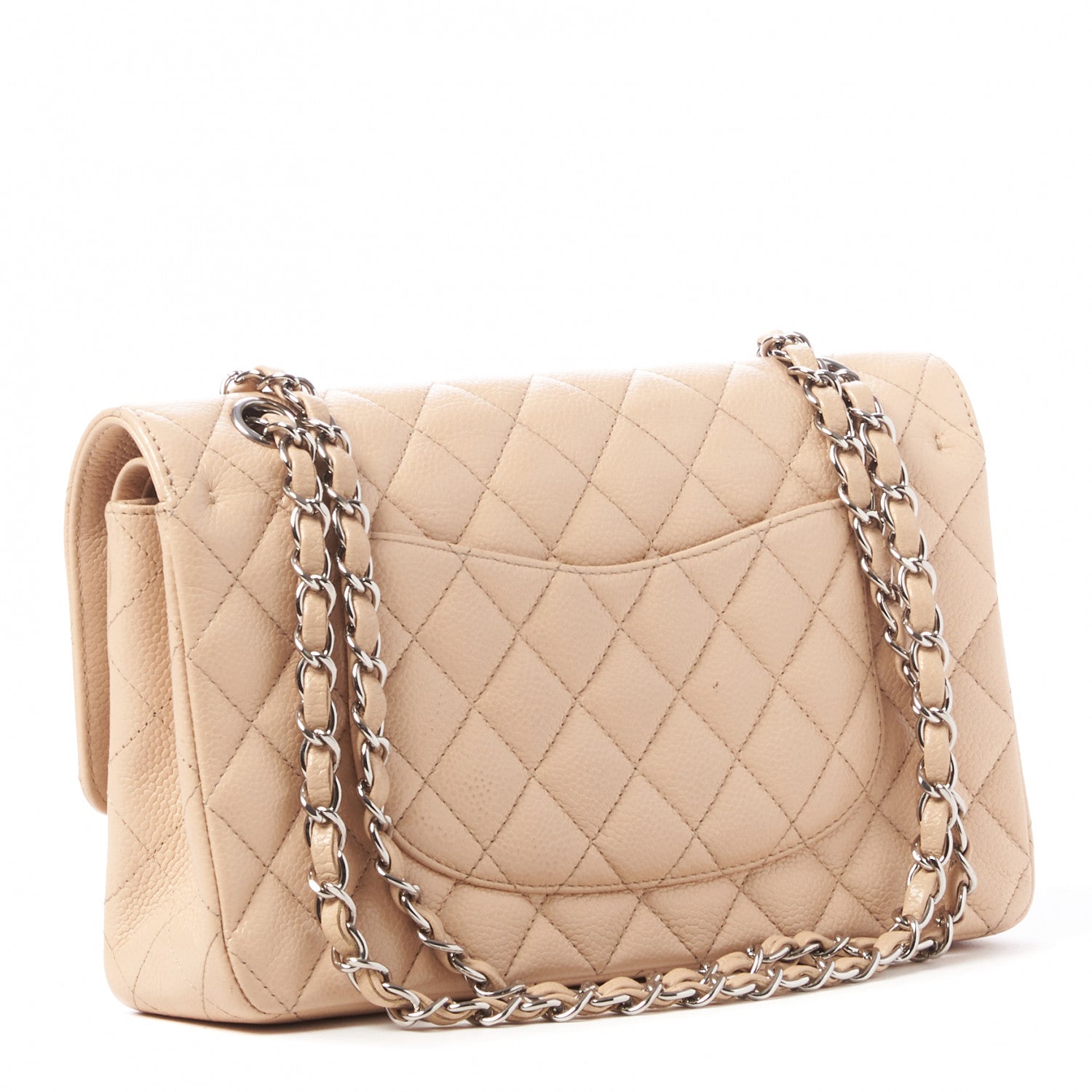Chanel Caviar Quilted Medium Double Flap Beige Clair 2 of 9