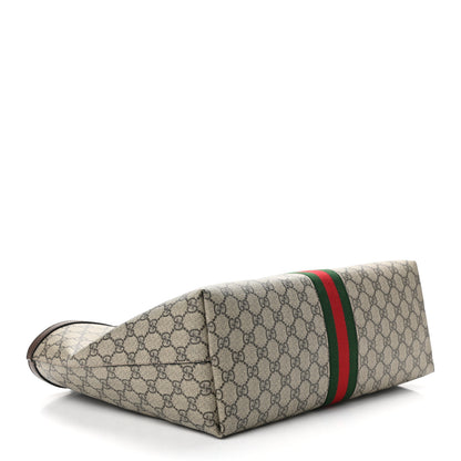 Gucci GG Supreme Monogram Medium Ophidia Shopping Tote Brown 4 of 10