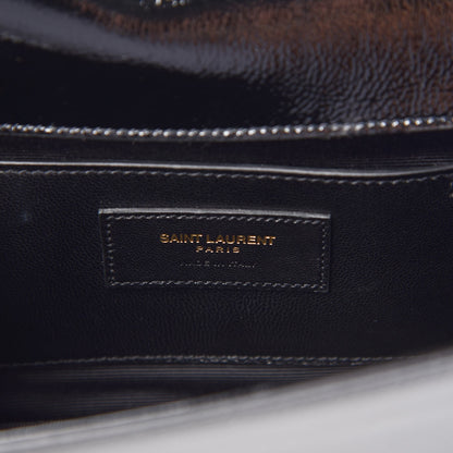 Saint Laurent Textured Patent Classic Kate Monogram Clutch Black 6 of 6