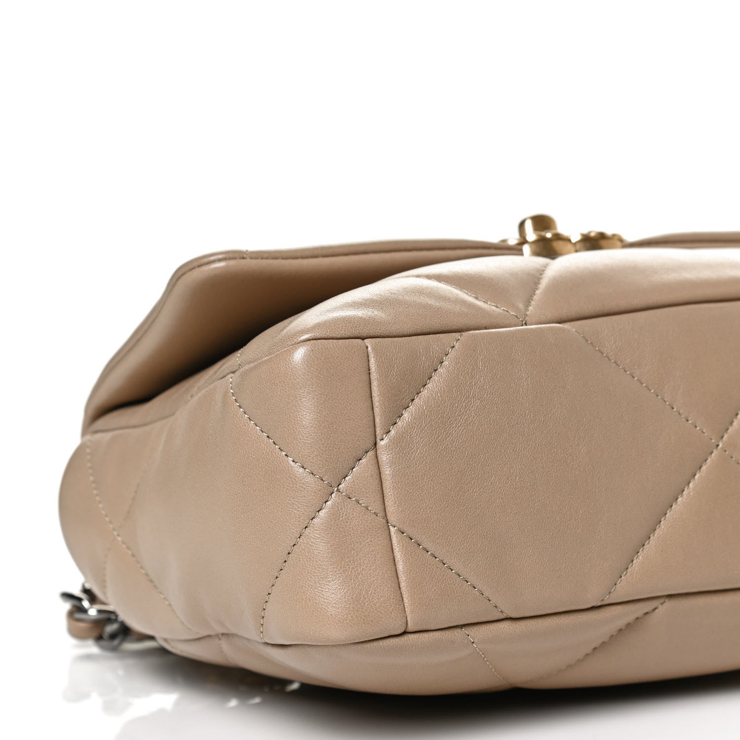 Chanel Lambskin Quilted Medium Chanel 19 Flap Dark Beige 9 of 12