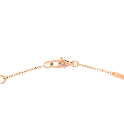 Van Cleef & Arpels 18K Rose Gold Carnelian Sweet Alhambra Pendant Necklace 6 of 7