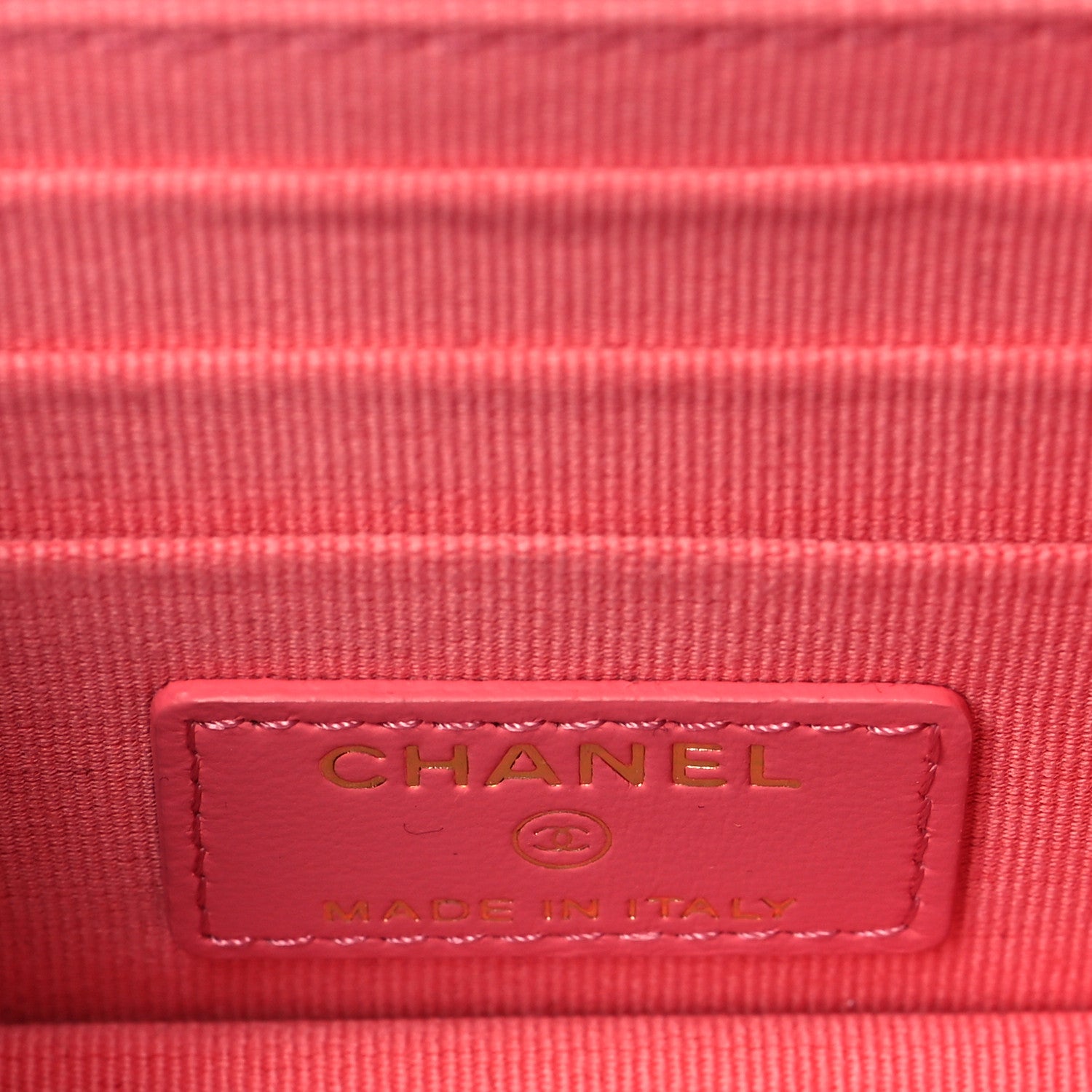 Chanel Lambskin Enamel Quilted Pending Clutch With Chain Pink 5 of 10