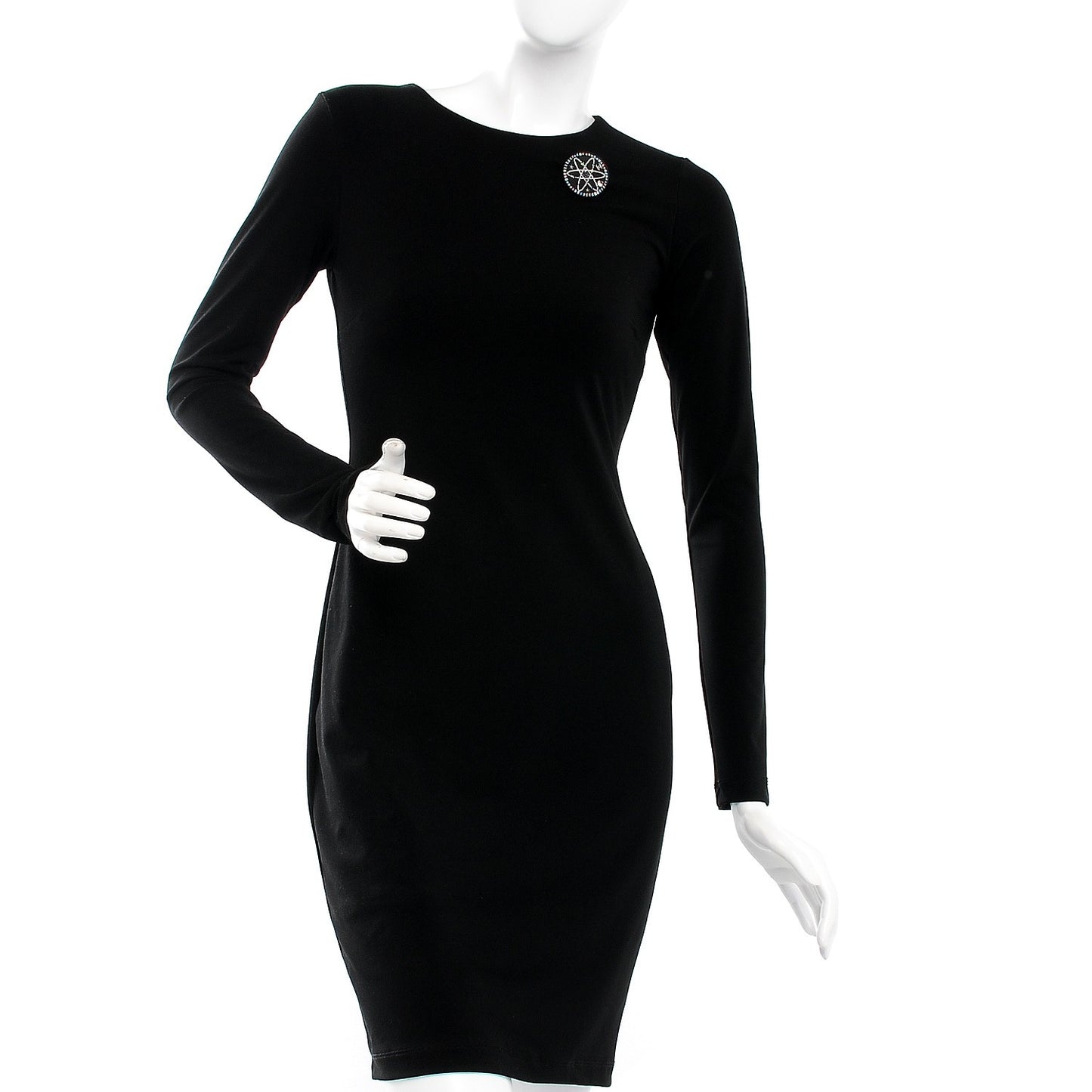 Glittered Resin Strass Brooch Black Pink