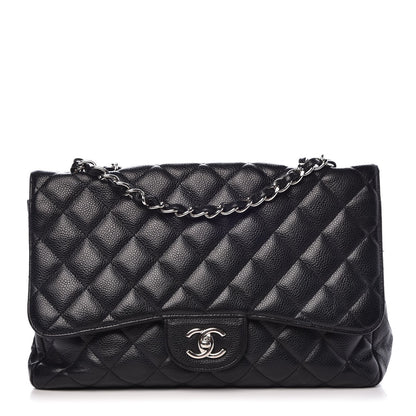 Chanel Caviar Quilted Jumbo Single Flap Black 1 of 18
