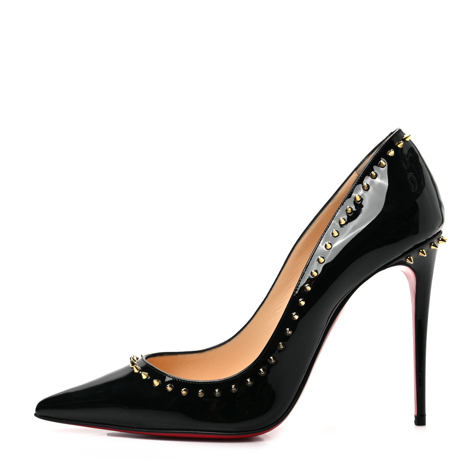 Christian Louboutin Patent Anjalina 100 Pumps 39 Black 1 of 9