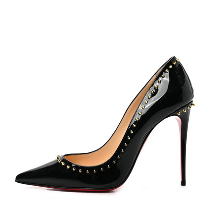 Christian Louboutin Patent Anjalina 100 Pumps 39 Black 1 of 9