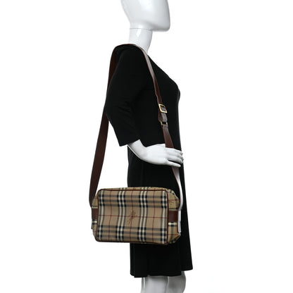 Burberry Haymarket Check Crossbody Bag Brown 2 of 10