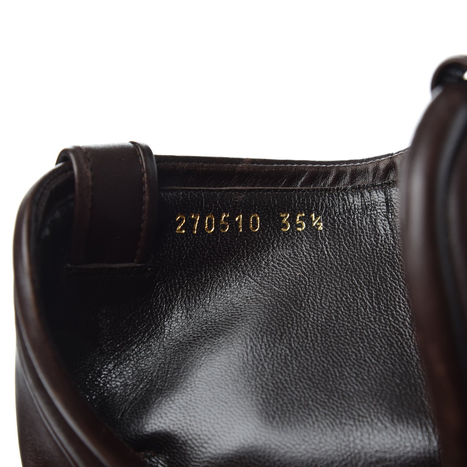 Gucci Calfskin Lifford Knee High Boots 35.5 Brown 6 of 9