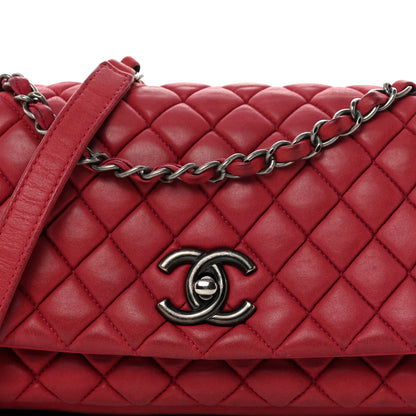 Chanel Iridescent Calfskin Small New Bubble Quilt Flap Fuchsia 8 of 12