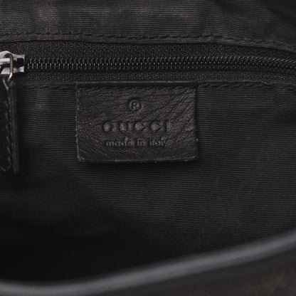 Gucci Denim Monogram Small Jackie O Hobo Black 7 of 12