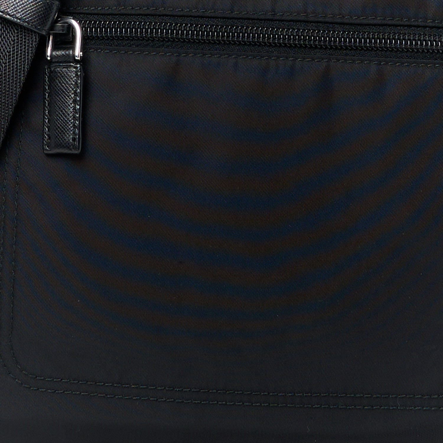 Prada Tessuto Nylon Saffiano Flat Messenger Bag Black 8 of 11