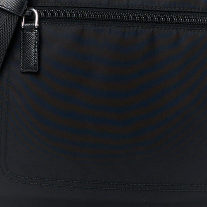Prada Tessuto Nylon Saffiano Flat Messenger Bag Black 8 of 11