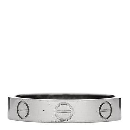 Cartier 18K White Gold 3.5mm LOVE Wedding Band Ring 51 5.75 1 of 4