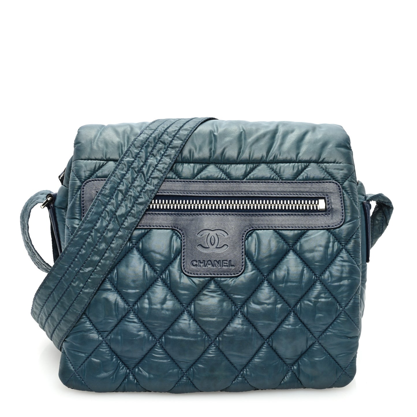 Nylon Small Coco Cocoon Messenger Bag Blue