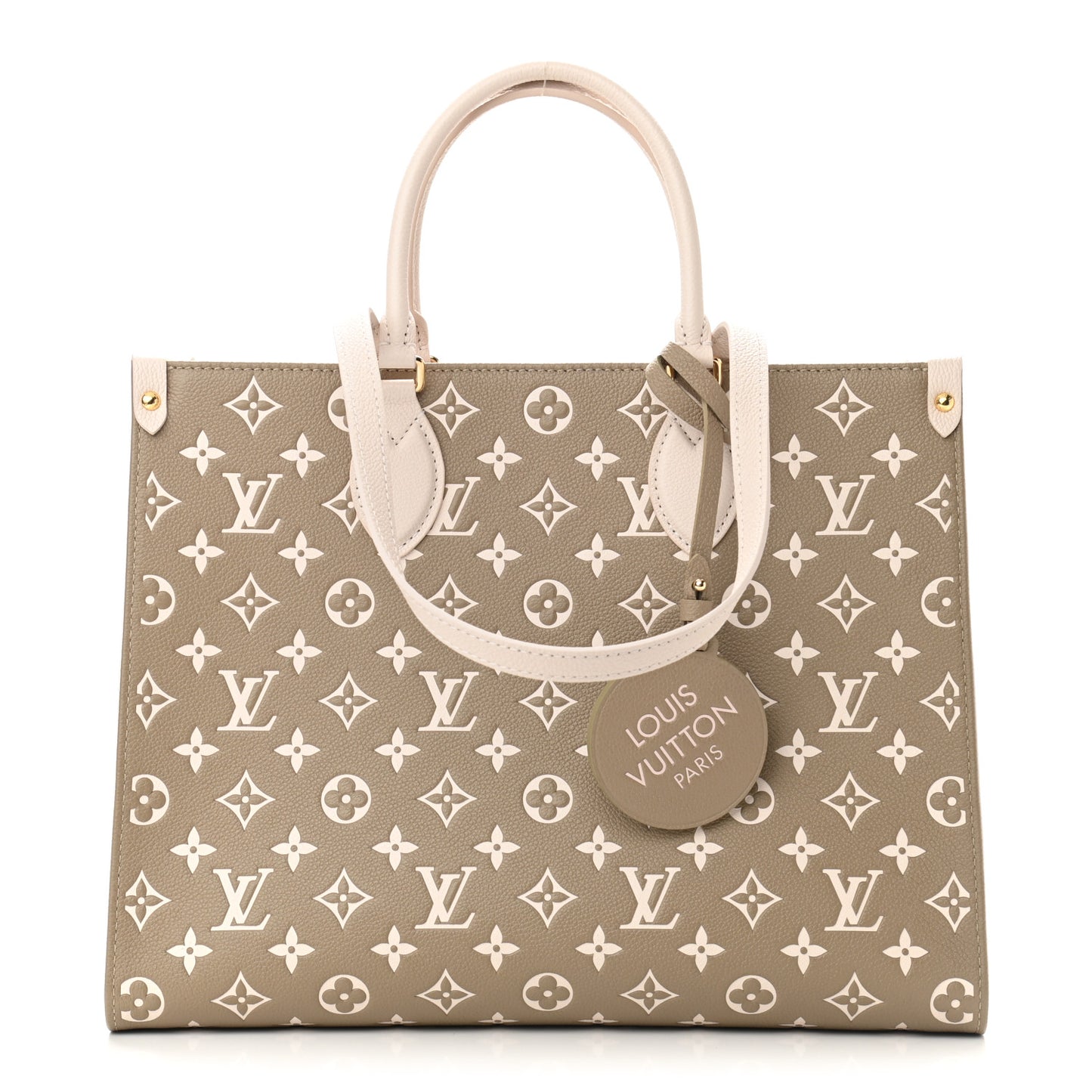 Empreinte Monogram Spring In The City Onthego MM Kaki Beige Cream
