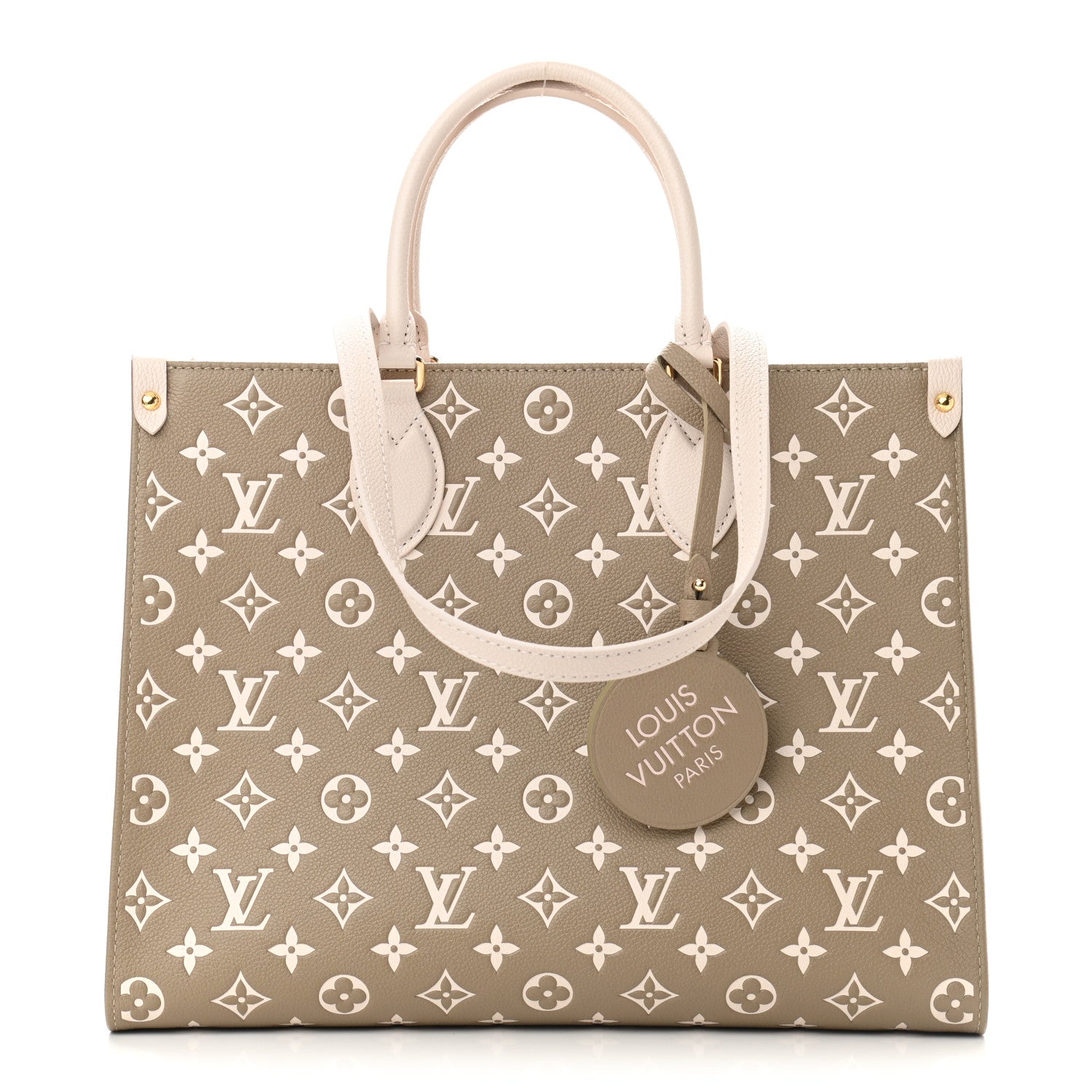Louis Vuitton Empreinte Monogram Spring In The City Onthego MM Kaki Beige Cream 1 of 9