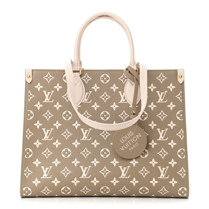 Louis Vuitton Empreinte Monogram Spring In The City Onthego MM Kaki Beige Cream 1 of 9