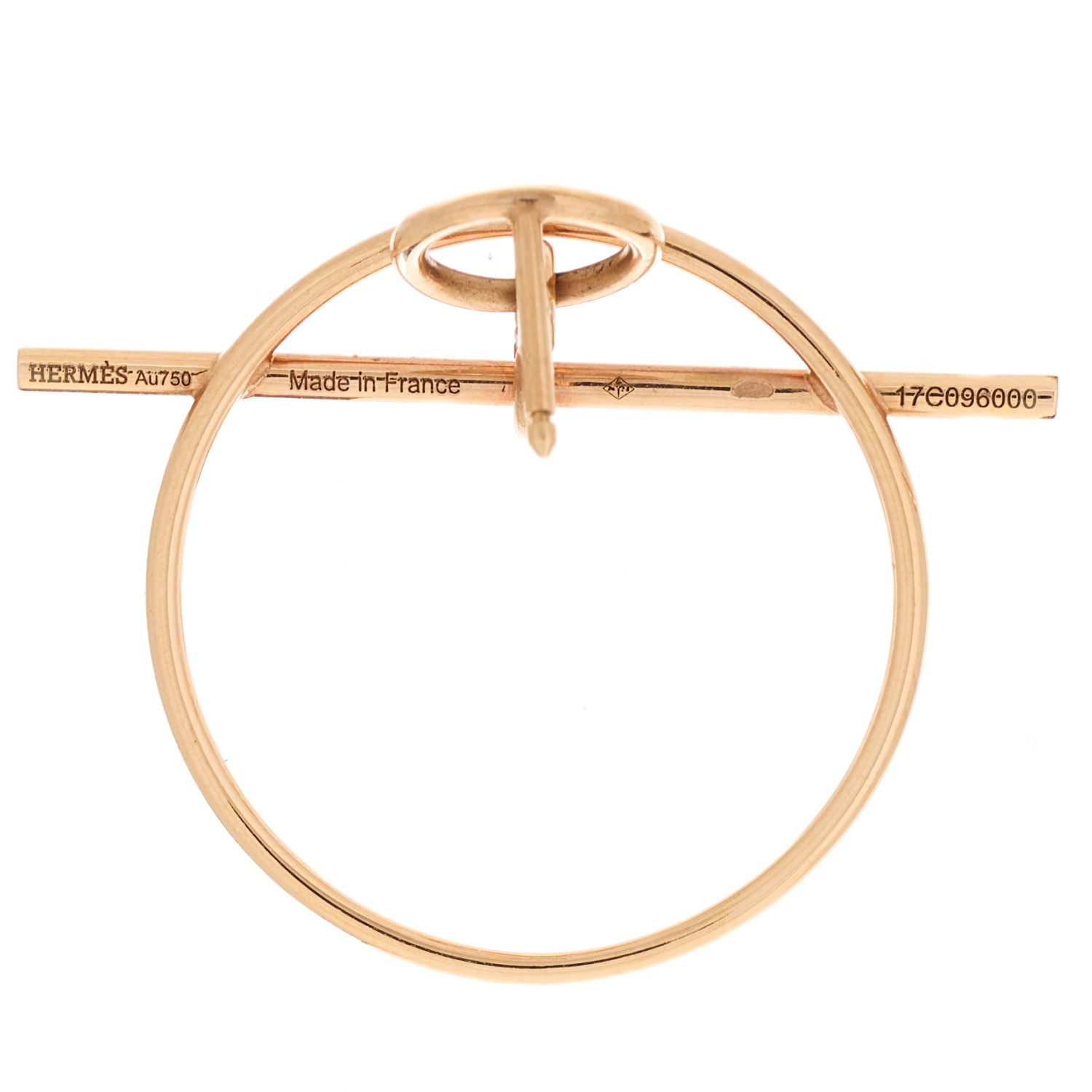 Hermes 18K Rose Gold PM Loop Earrings 4 of 5