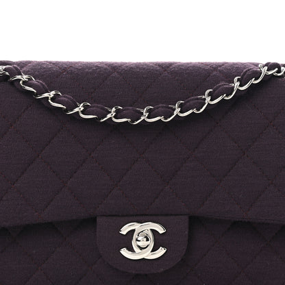 Chanel Jersey Quilted Medium Double Flap Purple 8 of 11